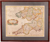 SOUTH WEST ENGLAND & WALES. MERCATOR, Gerard; HONDIUS, Henry, & JANSSON, Jan.