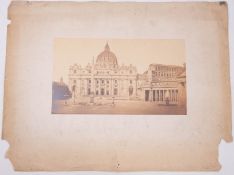 MACPHERSON, Robert. Two mounted albumen prints of Rome, St.