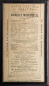 CHRISTY MINSTRELS PLAYBILL, C19th.