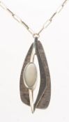 A Polish silver abstract designed necklace, of 1960's/1970's style,