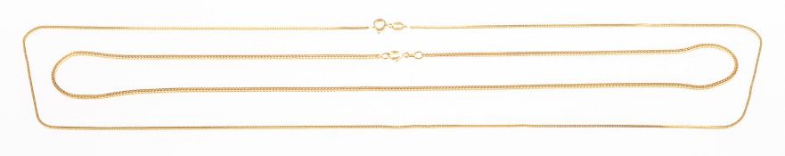 Two square snake chains, including a long square snake chain,
