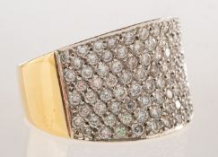 An impressive 18ct gold multi-stone diamond ring,