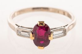 Boodle & Dunthorne, (Boodles), An Art Deco ruby and diamond ring,