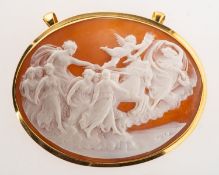 A cameo brooch pendant,