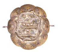 A 17th century German parcelgilt sweetmeat dish,