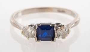 An Art Deco three stone ring,
