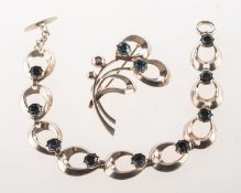 Herman Siersbol, A Scandinavian bracelet and matching brooch,