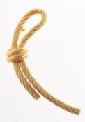 Christian Dior, A vintage rope twist brooch, circa late 1970's to early 1980's,