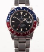 Rolex G.M.T. Master a gentleman's stainless-steel Oyster perpetual wristwatch
