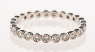 Tiffany & Co, A platinum Tiffany & Co Jazz full diamond eternity ring,