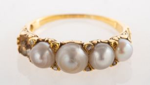 A Victorian pearl ring,