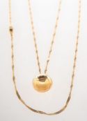 A football pendant with rope twist chain, a hollow football designed pendant,