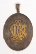 A Victorian hairwork memorial locket,