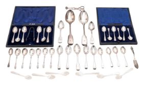 Miscellaneous silver flatware etcetera,