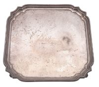 An early 20th century silver salver,