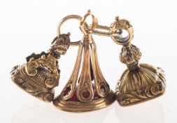 A group of three Victorian fob seals,