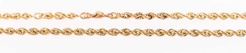 A broken rope twist chain,