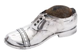 An Edwardian novelty silver mounted wood