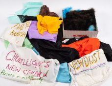 A collection of various fabric samples o