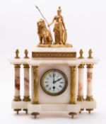 A late-Victorian alabaster and gilt-meta