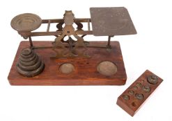 A set of early 20th Century brass postal