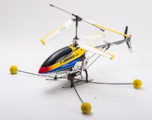 Three remote control helicopters. Compri