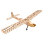 A part complete wooden model of a single