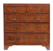 A 19th Century mahogany and inlaid rectangular chest,