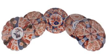 A pair of Japanese Imari chargers and th