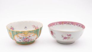 A Samson 'Rockingham' green-ground facet