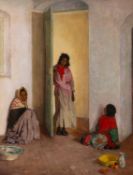 Sir Gerald Kelly (British, 1879-1972) - 'The Third Floor Back' - Oil on canvas - 90 x 69.