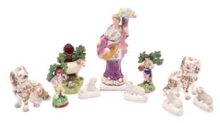 A mixed lot of Staffordshire pearlware a