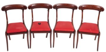 A set of four Regency mahogany and beach