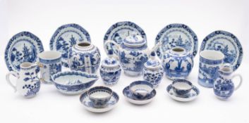 A mixed lot of Chinese blue and white po