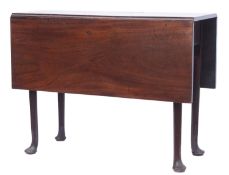 A George II mahogany drop flap dining ta