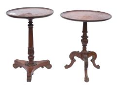 A Georgian mahogany circular snap top oc