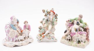 A Vienna porcelain group of lovers and t