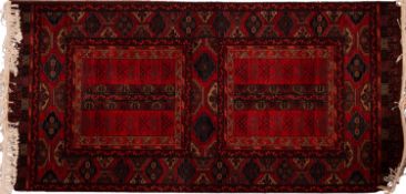 A Contemporary Turkoman rug, the brick r