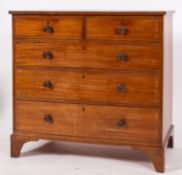 A George V mahogany rectangular chest wi