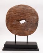A South East Asian Teak Cartwheel. On wo