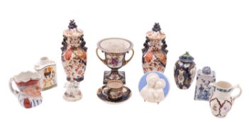 A mixed lot of English and other pottery