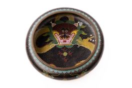 A large Chinese cloisonne 'dragon' bowl,