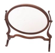 A Regency mahogany dressing table mirror