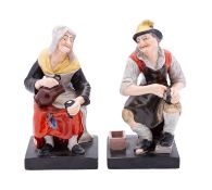 A pair of pearl ware figures of Jobson a