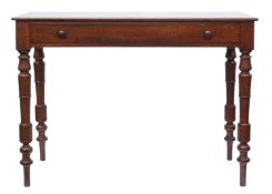 A Victorian mahogany rectangular side ta