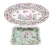 A Chinese Canton celadon-ground famille