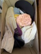 A collection of lady's hats. In a range