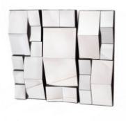 A set of three contemporary wall mirrors