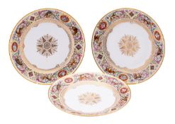 A set of three Louis-Philippe Sèvres 'Fo