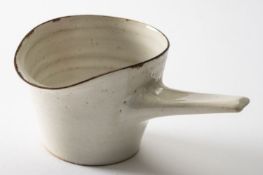 *Dame Lucie Rie DBE [1902-1995] and Hans Coper [1920 - 1981] a white stoneware pouring vessel,